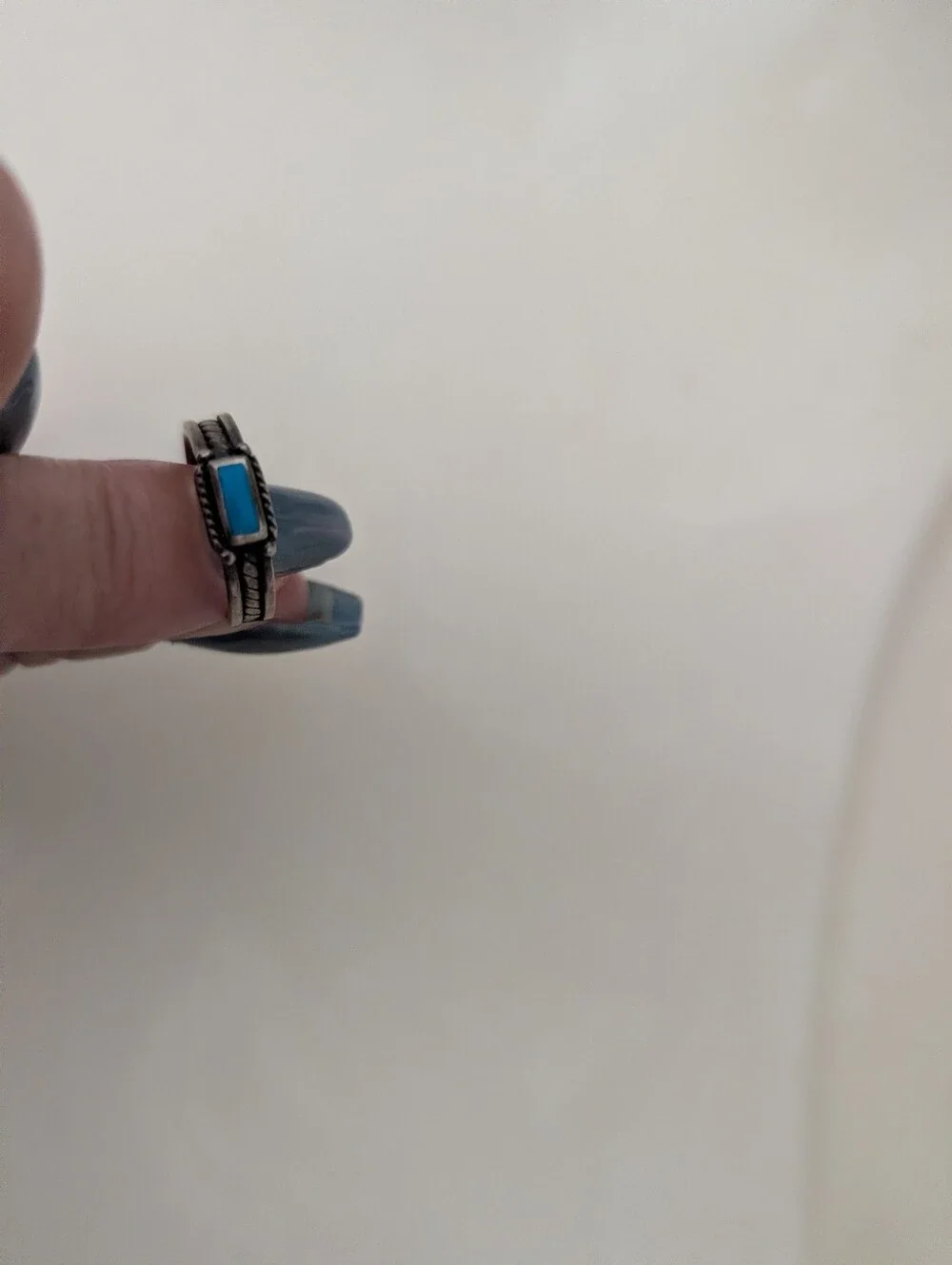 Southwest Turquoise Sterling Silver Ring Size 5.5